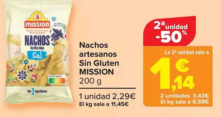 Nachos artesanos Sin Gluten MISSION