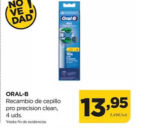 ORAL-B Recambio de cepillo pro precision clean, 4 uds.