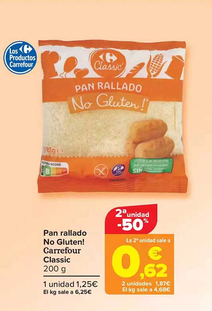 Pan rallado No Gluten! Carrefour Classic