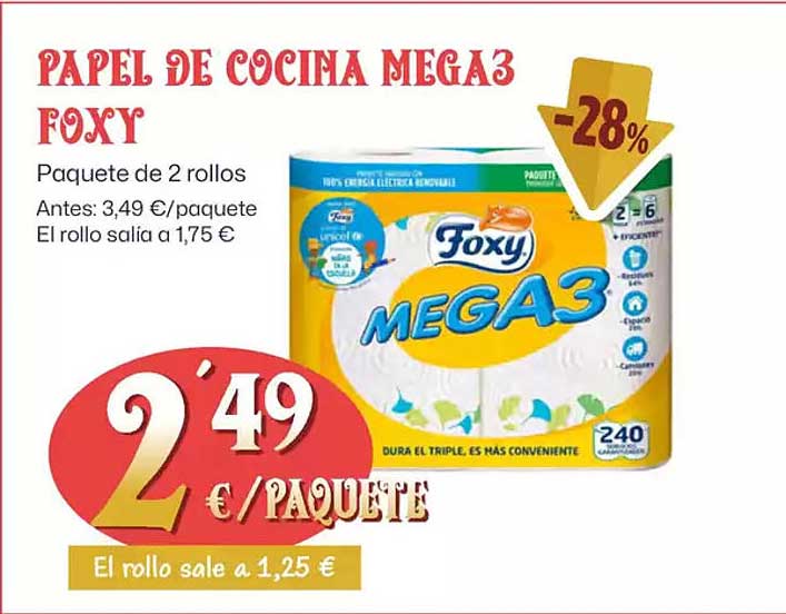 PAPEL DE COCINA MEGA3 FOXY