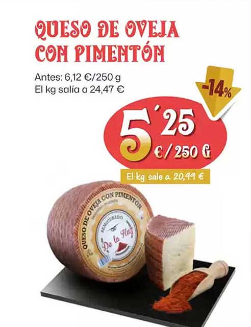 Queso de oveja con pimentón