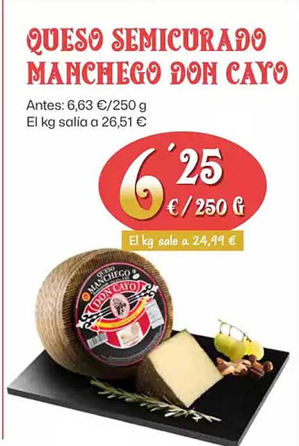 Queso semicurado manchego Don Cayo