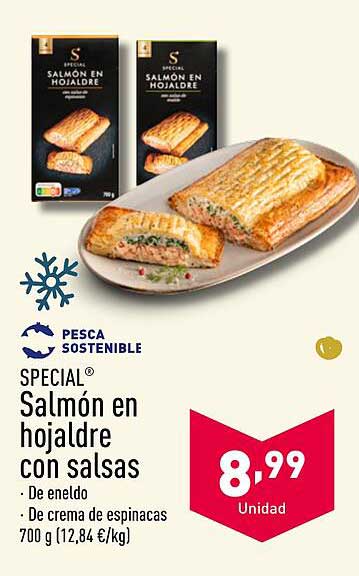 SPECIAL® Salmón en hojaldre con salsas