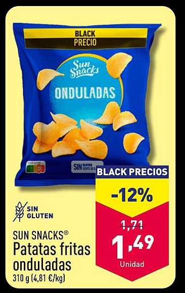 SUN SNACKS® Patatas fritas onduladas