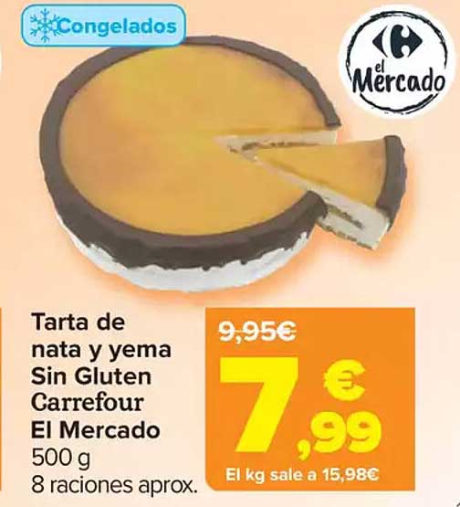 Tarta de nata y yema Sin Gluten Carrefour El Mercado