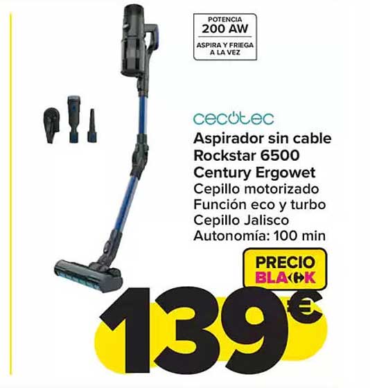 Aspirador sin cable Rockstar 6500 Century Ergowet