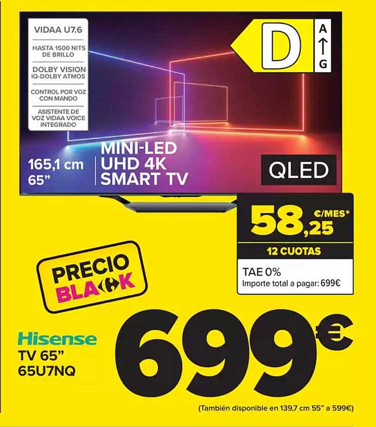 Hisense TV 65” 65U7NQ