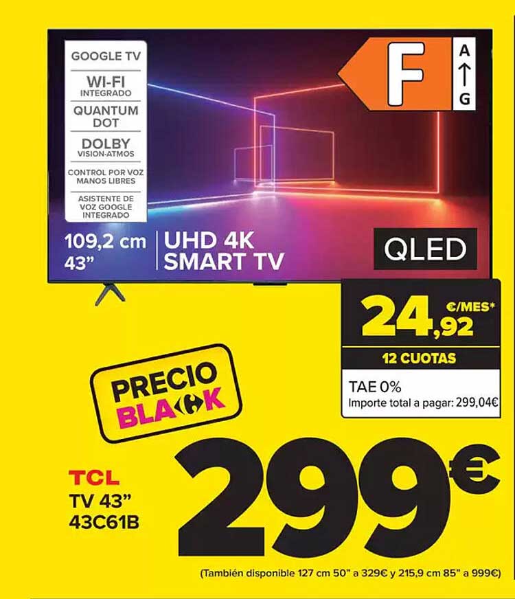 TCL TV 43” 43C61B