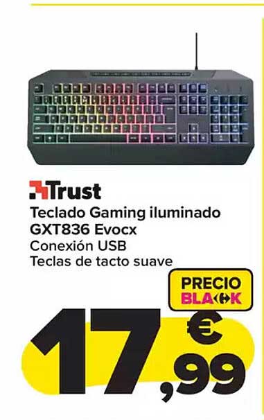 Teclado Gaming iluminado GXT836 Evocx