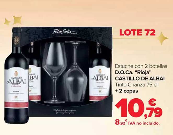 Estuche con 2 botellas D.O.Ca. “Rioja” CASTILLO DE ALBAI