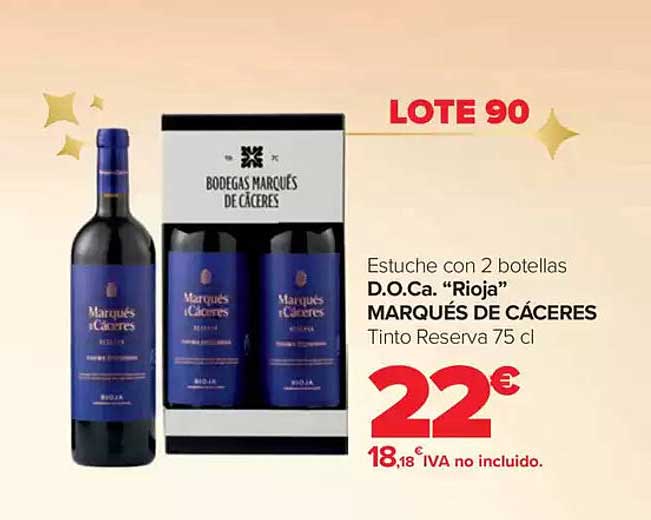 MARQUÉS DE CÁCERES Tinto Reserva