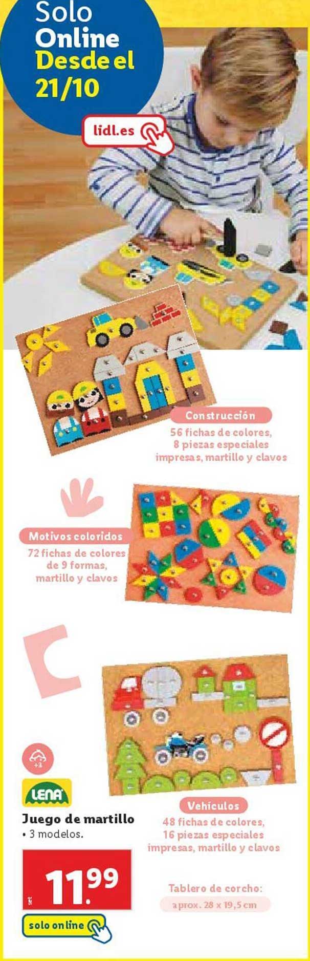 Construcción  
Motivos coloridos  
Vehículos  
Juego de martillo  