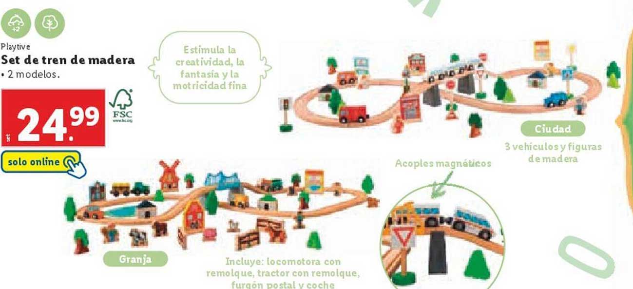 Set de tren de madera