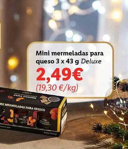 Mini mermeladas para queso 3 x 43 g Deluxe