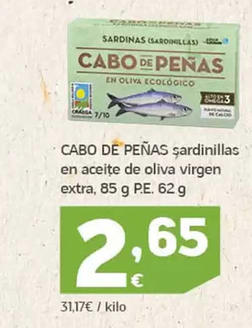 CABO DE PEÑAS sardinas en aceite de oliva virgen extra