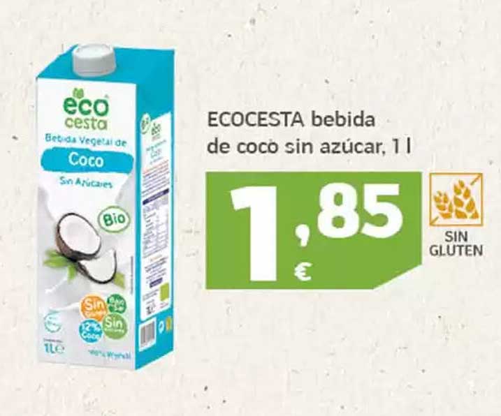 ECOCESTA bebida de coco sin azúcar