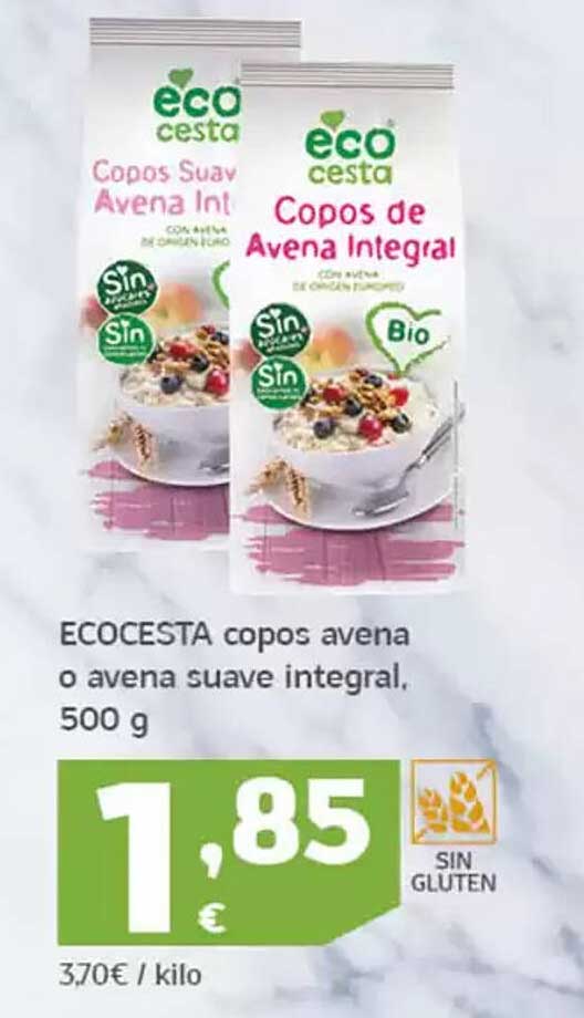 ECOCESTA copos avena o avena suave integral