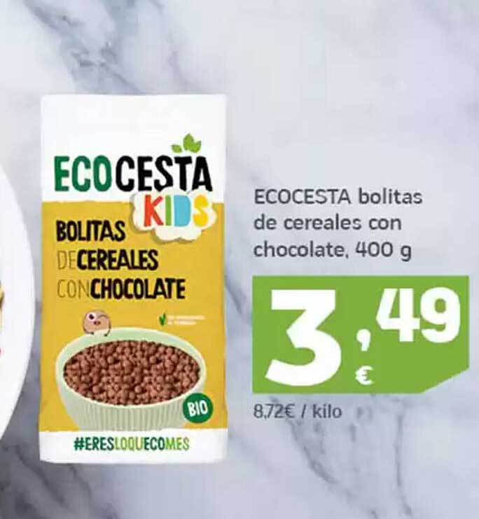 ECOCESTA KIDS bolitas de cereales con chocolate