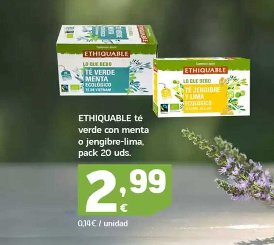 ETHIQUABLE té verde menta ecológico