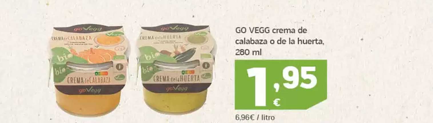 GO VEGG crema de calabaza o de la huerta