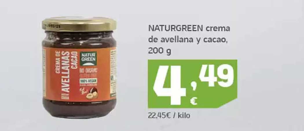 NATURGREEN crema de avellana y cacao