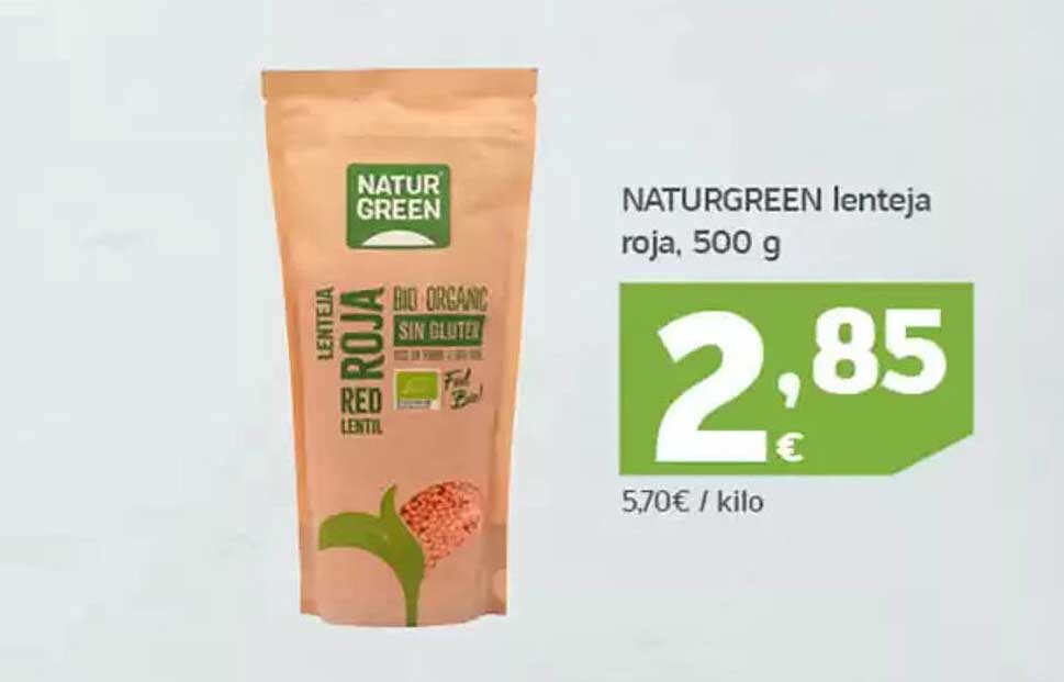 NATURGREEN lenteja roja