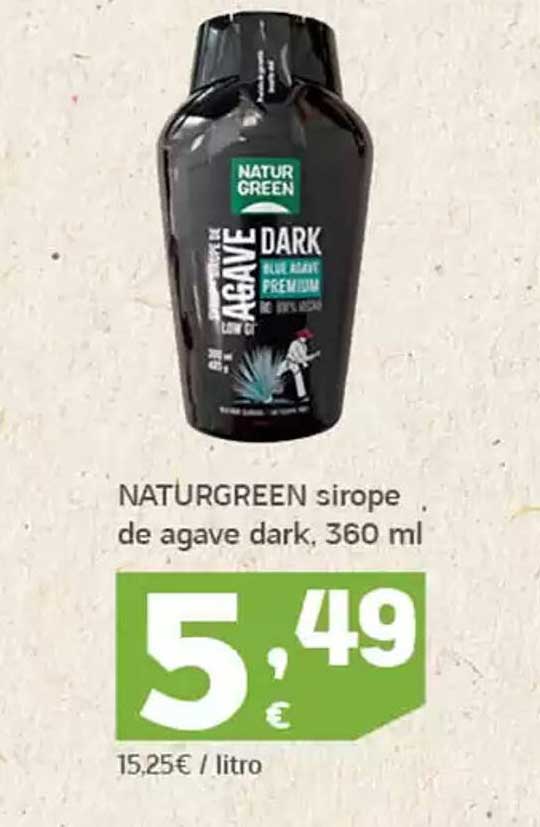 NATURGREEN sirope de agave dark