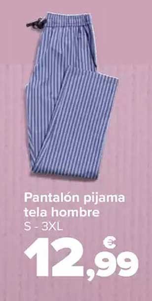 Pantalón pijama tela hombre