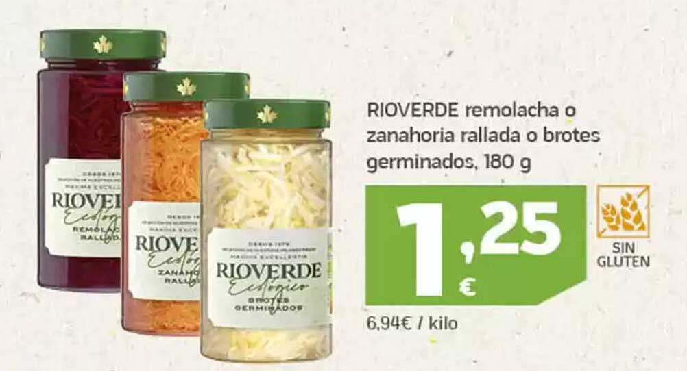 RIOVERDE remolacha o zanahoria rallada o brotes germinados