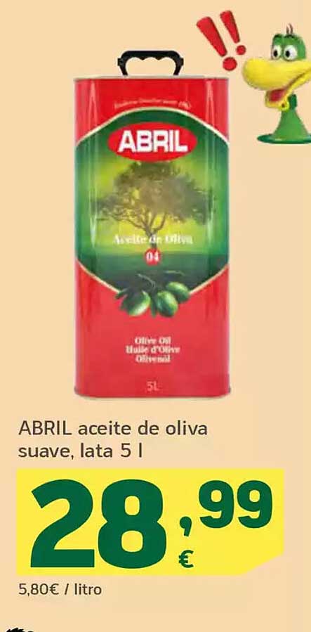 ABRIL aceite de oliva suave, lata 5 l