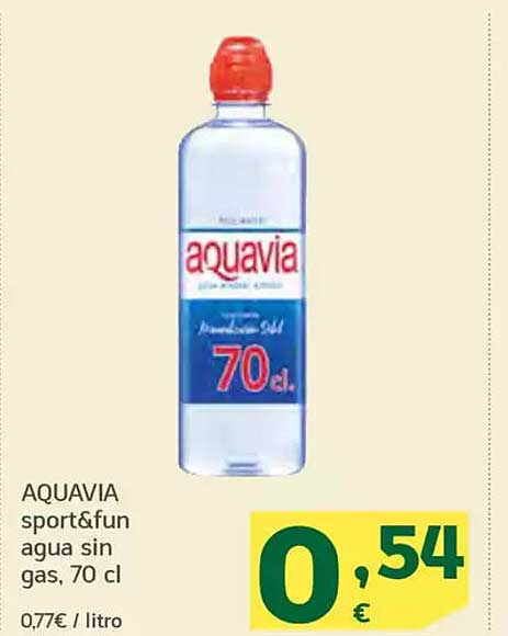 AQUAVIA sport&fun agua sin gas, 70 cl