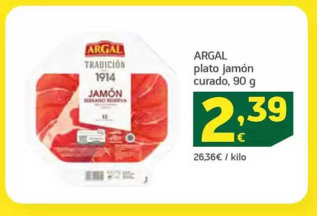 ARGAL plato jamón curado