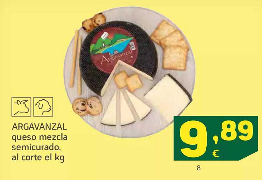 ARGAVANZAL queso mezcla semicurado, al corte el kg