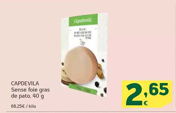 CAPDEVILA Sense foie gras de pato, 40 g