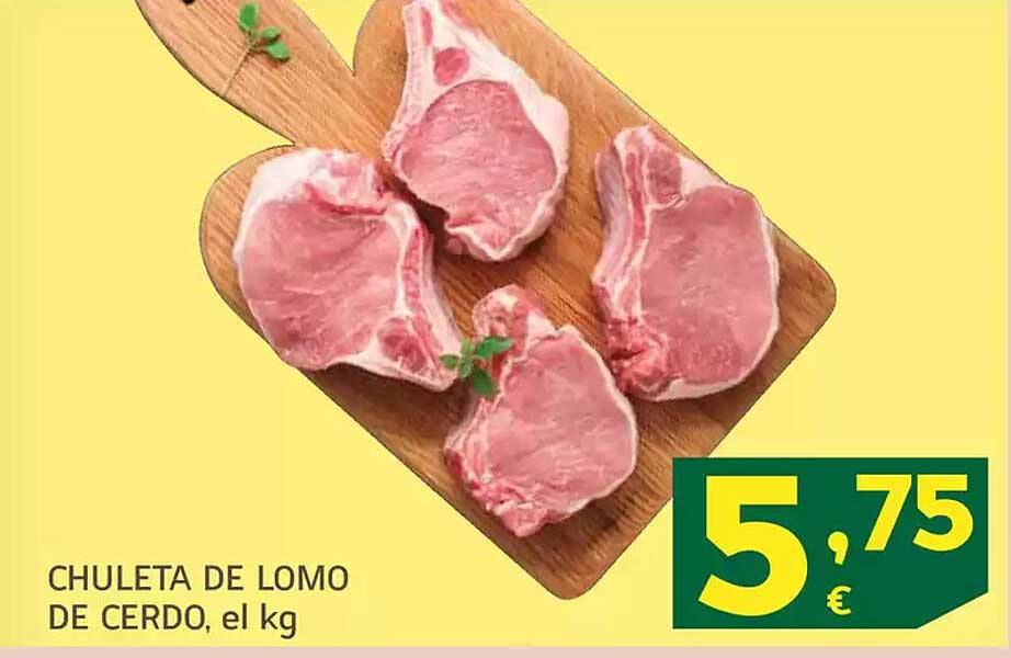 CHULETA DE LOMO DE CERDO, el kg