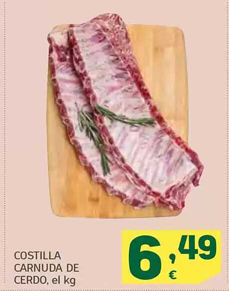 COSTILLA CARNUDA DE CERDO, el kg