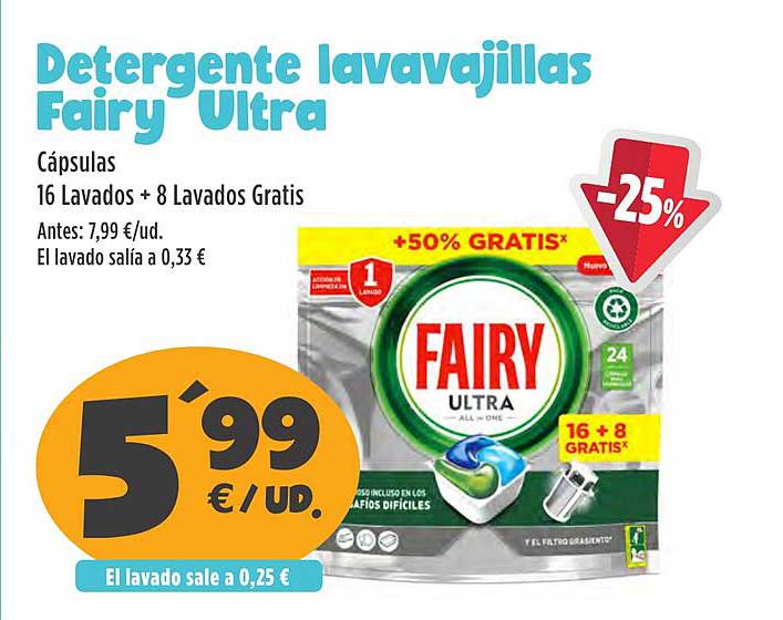 Detergente lavavajillas Fairy Ultra