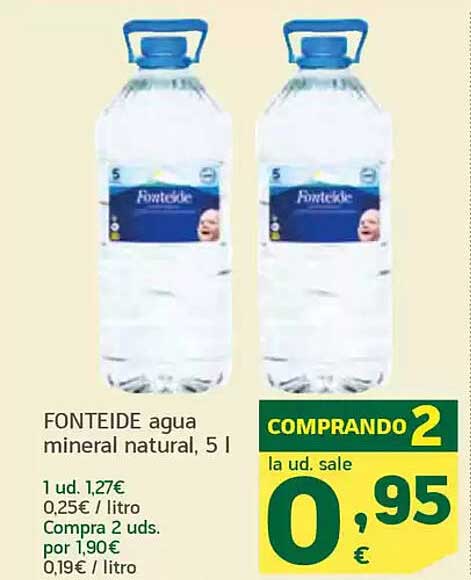 FONTEIDE agua mineral natural, 5 l