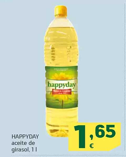 HAPPYDAY aceite de girasol, 1 l