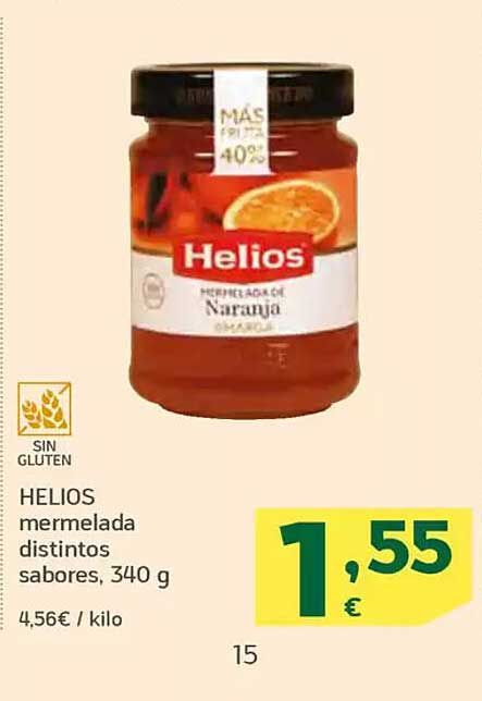 HELIOS mermelada distintos sabores