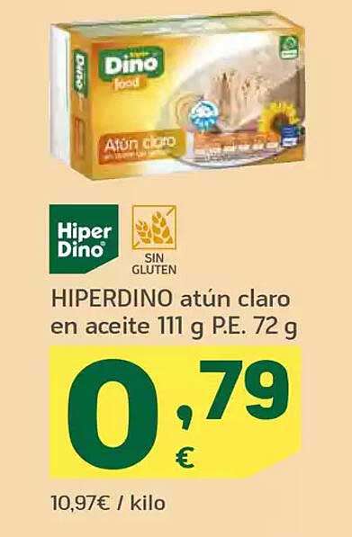 HIPERDINO atún claro en aceite