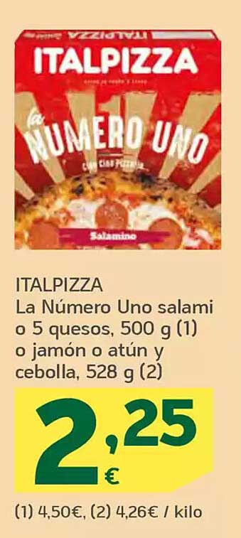 La Número Uno salami o 5 quesos