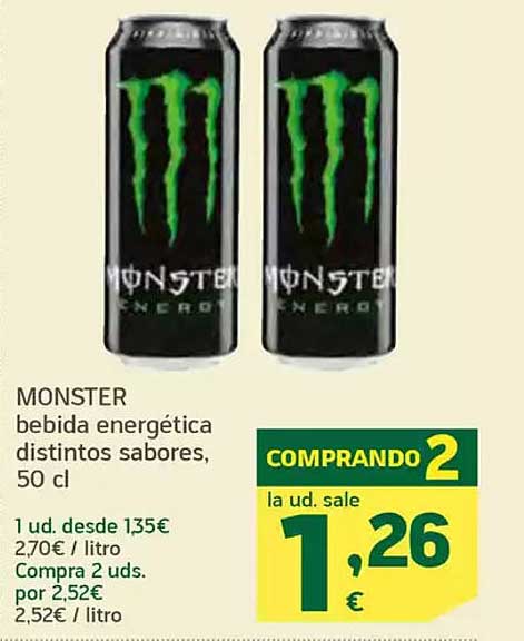 MONSTER bebida energética distintos sabores