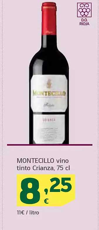 MONTECILLO vino tinto Crianza, 75 cl