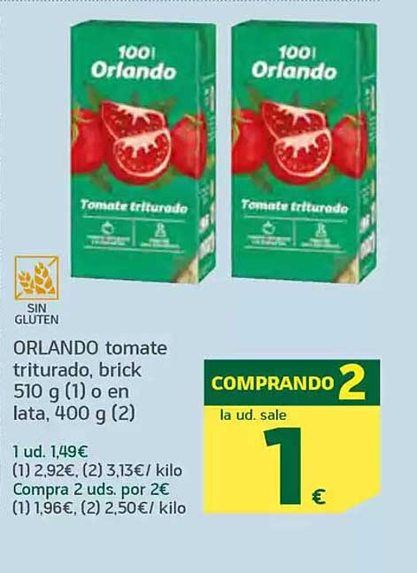 ORLANDO tomate triturado, brick