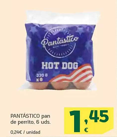 PANTÁSTICO pan de perrito, 6 uds.