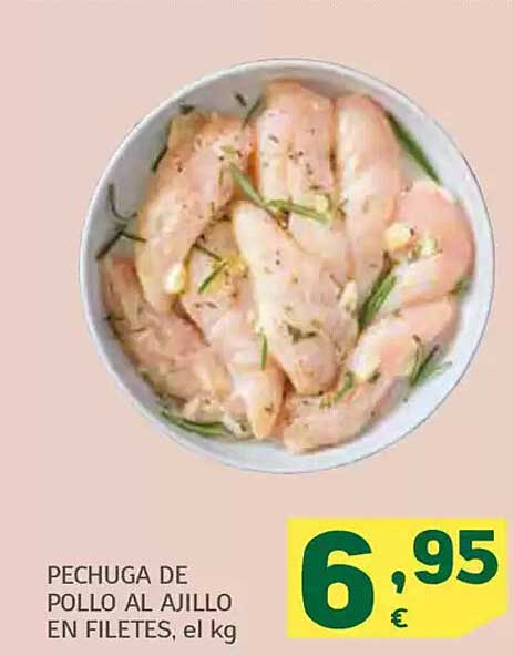 PECHUGA DE POLLO AL AJILLO EN FILETES