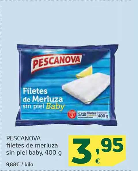 PESCANOVA filetes de merluza sin piel Baby