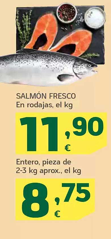 SALMÓN FRESCO En rodajas, el kg