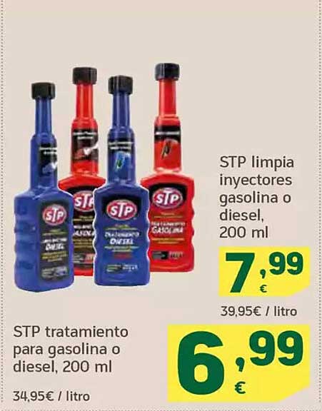 STP limpia inyectores gasolina o diesel, 200 ml